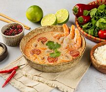 Суп Том-ям с морепродуктами и рисом