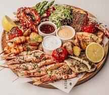 Ассорти из морепродуктов на мангале