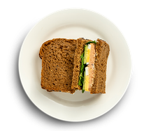 Сандвич-блумер с лососем в нормандском стиле