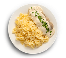 Шведские фрикадельки с фарфалле