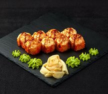 Запеченный ролл с креветкой