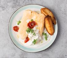 Омлет с сыром страчателла и вялеными томатами