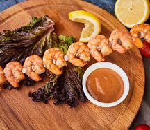 Креветки на мангале