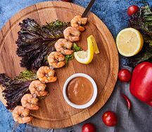 Креветки на мангале