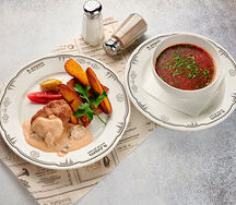 Обед Четыре звезды с супом