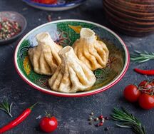 Хинкали жареные с бараниной