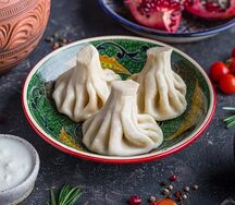 Хинкали вареные с телятиной
