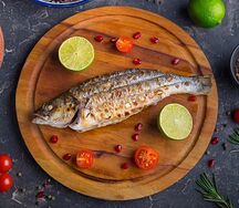 Сибас на мангале