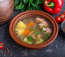 Уха с лососем