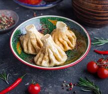 Хинкали жареные с телятиной