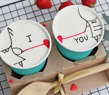 Бенто-торт в стакане I love you