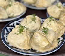 Манты с рубленой говядиной 