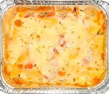 Паста с томатами и беконом