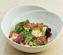 Теплый салат с говядиной тоннато