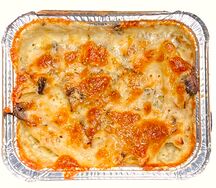 Паста с курицей и грибами