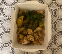 Картофель по-деревенски с курицей