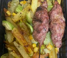 Люля с картофелем и овощами