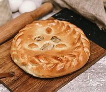 Пирог с рыбой и капустой
