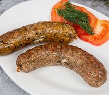 Купаты из говядины со свининой на углях