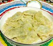 Вареники с картошкой и грибами ручной лепки