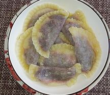 Вареники с вишней ручной лепки