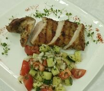 Индейка гриль с овощами