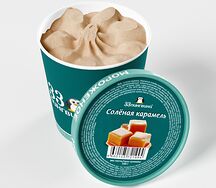 Мороженое Солёная карамель в ведёрке