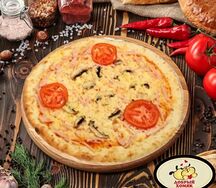 С ветчиной и грибами