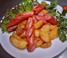 Баварские колбаски с дольками