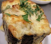 Жульен из курицы в бородинском хлебе