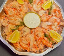 Королевские креветки на льду