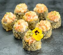 Жареные роллы с шапкой