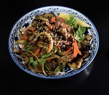 Лапша харусаме с курицей
