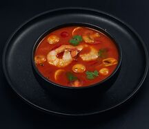 Том Ям с королевскими креветками