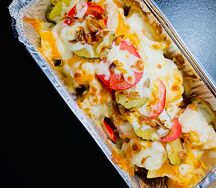 Горячая сковородка с курицей