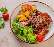 Свиные ребрышки с запечённым картофелем