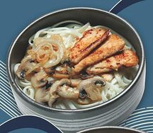 Удон с курицей с грибами