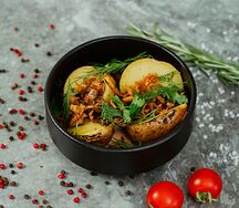 Запеченный картофель с грибами