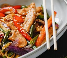 Удон с курицей Кунг пао