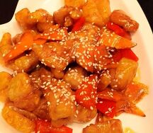 Острая курица в кисло-сладком соусе