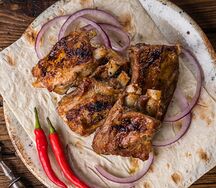 Шашлык из бараньих семечек
