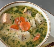 Уха норвежская со сливками 