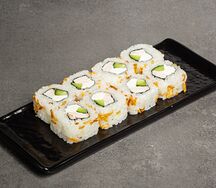 Ролл с курицей и луком фри