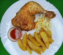 Окорочок с гарниром