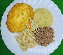 Отбивная куриная по-французски с гарниром