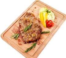 Стейк из cвинoй шеи на гриле