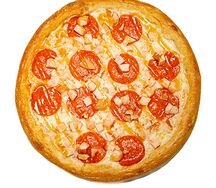 Пицца Пепперони с цыпленком под кисло-сладким соусом 32см