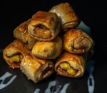 Мини-рулетики с бананом и корицей