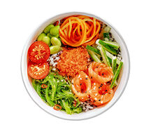 Будда с лососем, икрой масаго и корейской морковью