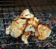 Шашлык из курицы на углях